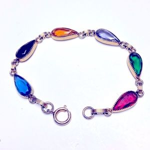 Lady’s 12 KGF multi-colored stones bracelet